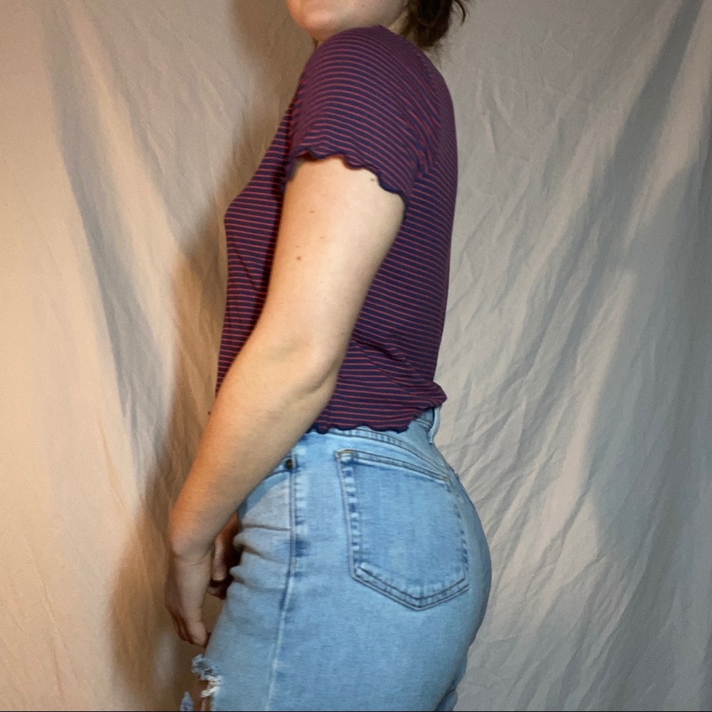 Navy and Red Top - Picture 3 of 3